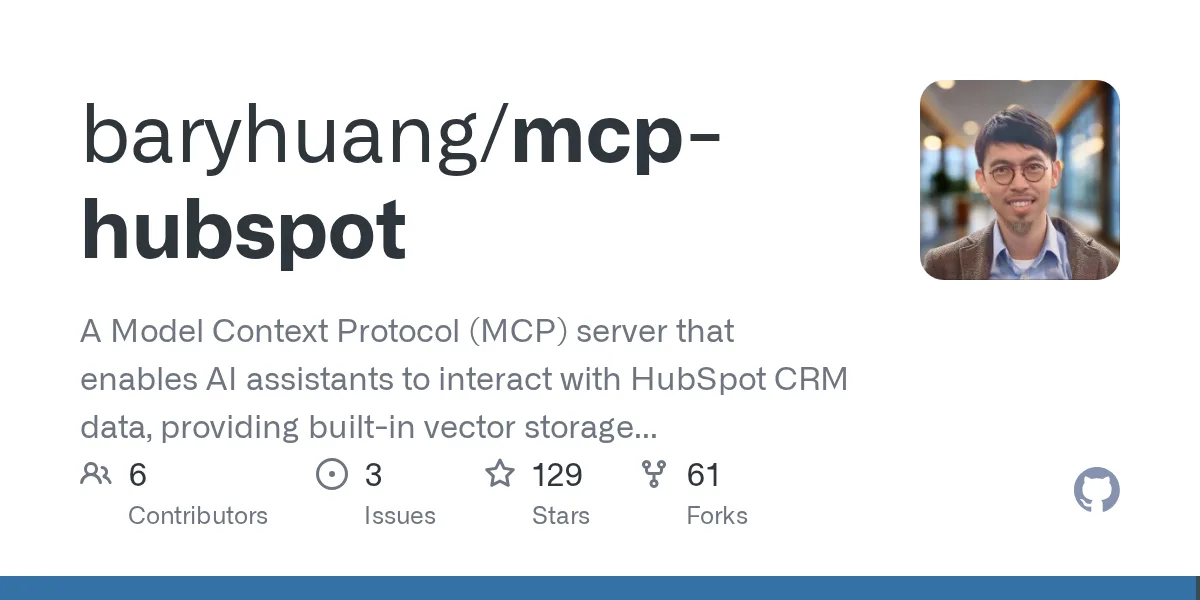 baryhuang/mcp-hubspot on GitHub