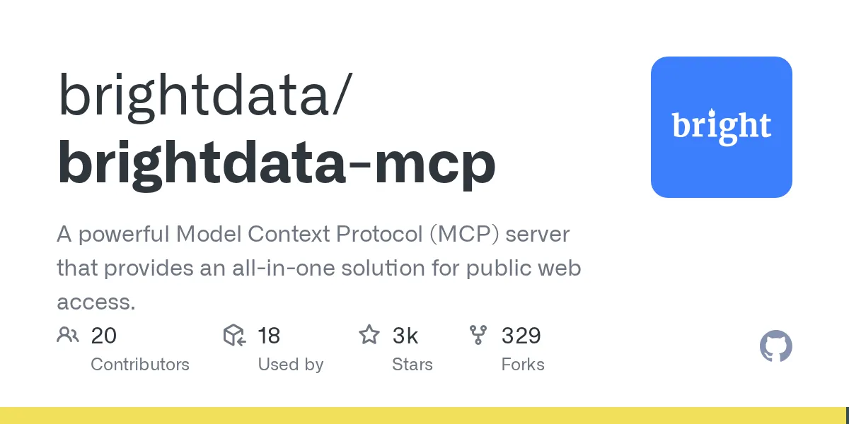 brightdata/brightdata-mcp on GitHub