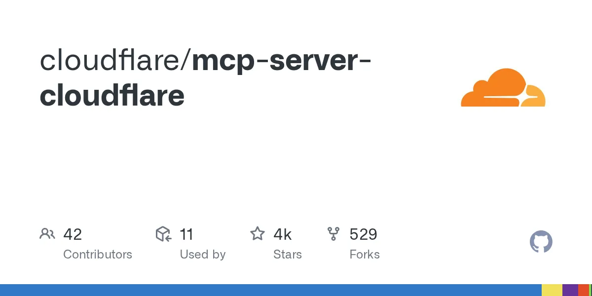 cloudflare/mcp-server-cloudflare on GitHub