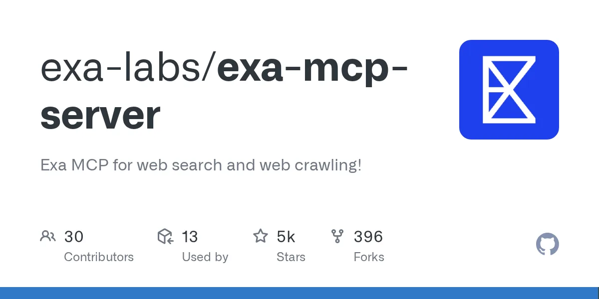 exa-labs/exa-mcp-server on GitHub