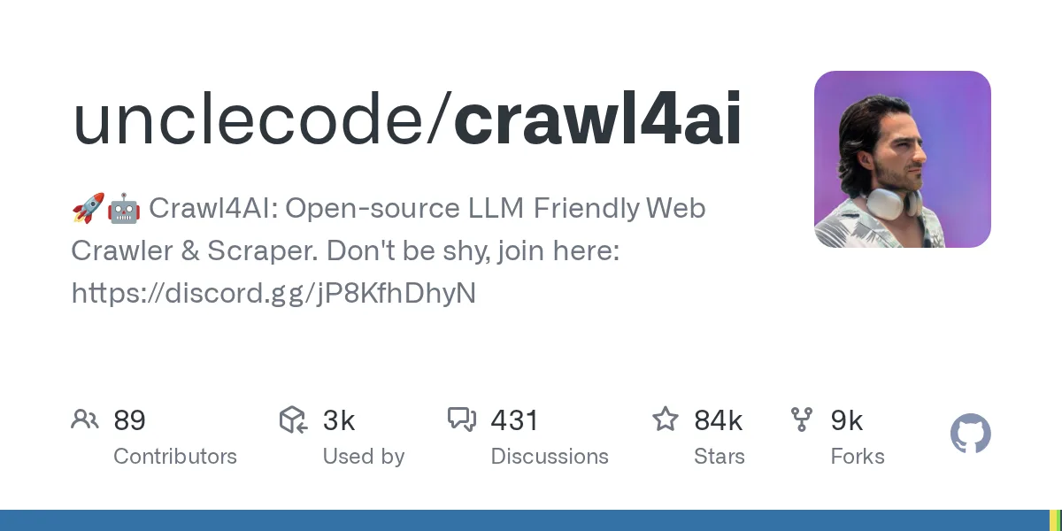 unclecode/crawl4ai on GitHub