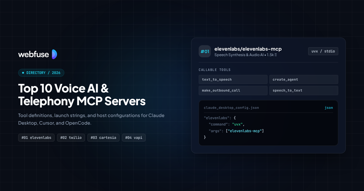 Top 10 Voice AI & Telephony MCP Servers for AI Agents (2026)